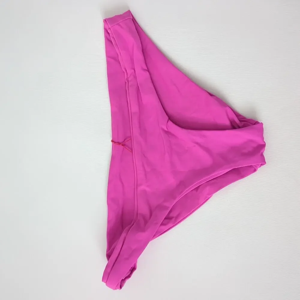 L*SPACE Women's Swimwear Bottoms XS‎ Barbie Pink Cheeky Swimsuit Swim Bikini